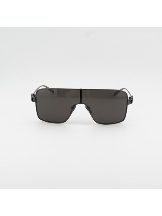 Gucci GG1936S 002 Sunglasses Gunmetal Grey Shield Frame, Grey Lenses main image 11